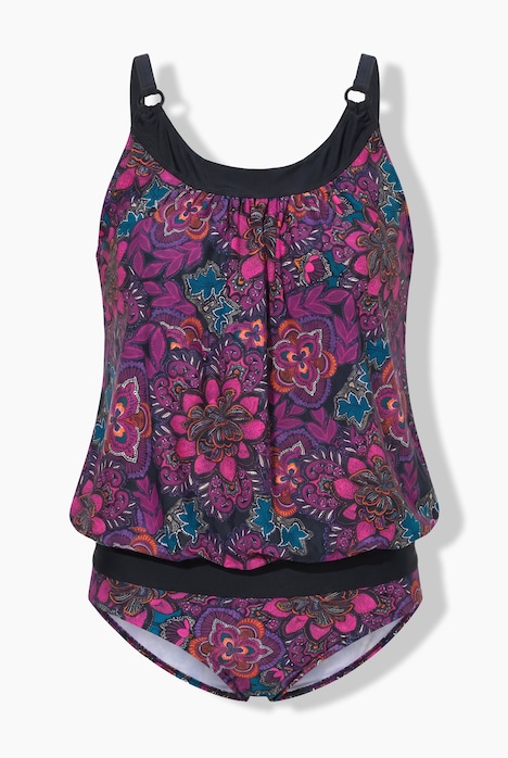 Tankini, gemustert, Träger verstellbar, recycelt