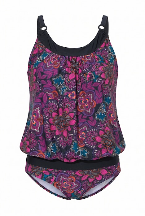 Tankini, gemustert, Träger verstellbar, recycelt