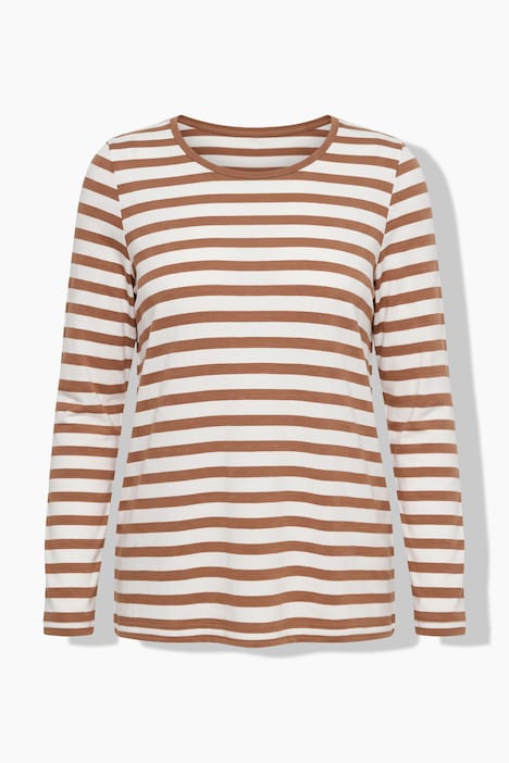 Langermet genser, A-linje, stripete jersey