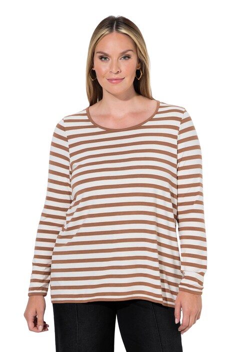 Langarmshirt, A-Linie, Ringeljersey