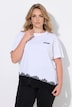 T-skjorte, rett passform, asymmetrisk blondekant