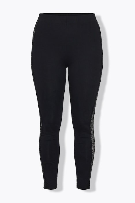 Legging, strakke pasvorm, kanten inzetstuk