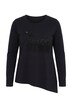 Langarmshirt, A-Linie, Hund mit Fransen
