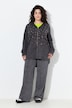 Sweatjacke, A-Linie, Glitzersternchen, Kapuze