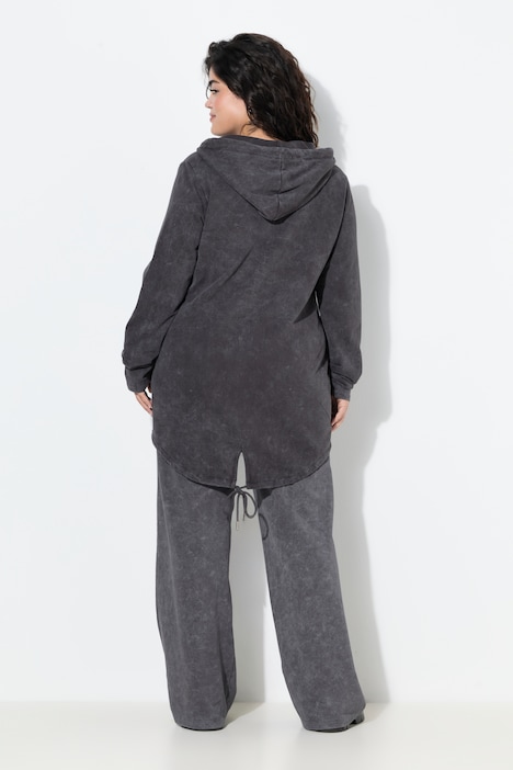 Sweatjacke, A-Linie, Glitzersternchen, Kapuze