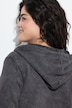 Sweatjacke, A-Linie, Glitzersternchen, Kapuze