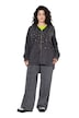 Sweatjacke, A-Linie, Glitzersternchen, Kapuze