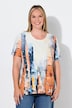 T-shirt, A-lijn, skyline, glittersteentjes