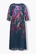 Maxi-Plisseekleid, klassische Silhouette, Plissee-Mix