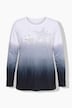 Shirt met lange mouwen, comfortabele pasvorm, kleurverloop, metallic sterren