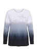 Langarmshirt, Komfort Fit, Farbverlauf, Metallic-Sterne