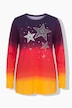 Shirt met lange mouwen, comfortabele pasvorm, kleurverloop, metallic sterren
