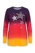 Langarmshirt, Komfort Fit, Farbverlauf, Metallic-Sterne