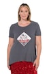 T-Shirt, A-Linie, moderner Druck