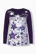 T-shirt met lange mouwen, comfort fit, sterren, glittersteentjes
