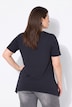 T-Shirt, A-Linie, Glitzer-Druck, Zipfelsaum