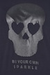 T-Shirt, A-Linie, Glitzer-Druck, Zipfelsaum