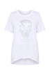 T-Shirt, A-Linie, Glitzer-Druck, Zipfelsaum