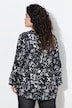 Bluse, A-Linie, Graffitti-Muster, Langarm