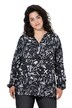 Bluse, A-Linie, Graffitti-Muster, Langarm