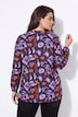 Bluse, A-Linie, Graffitti-Muster, Langarm