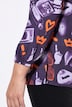Bluse, A-Linie, Graffitti-Muster, Langarm