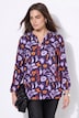 Bluse, A-Linie, Graffitti-Muster, Langarm