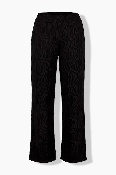 Jerseyhose, weites, gerades Bein, Struktur, Elastikbund