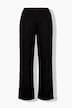 Jerseyhose, weites, gerades Bein, Struktur, Elastikbund