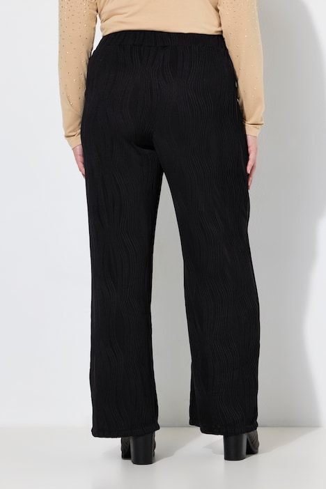 Jerseyhose, weites, gerades Bein, Struktur, Elastikbund