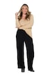Jerseyhose, weites, gerades Bein, Struktur, Elastikbund