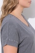 Shirt, comfort fit, koudgeverfd, sierstuds
