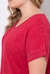 T-shirt coupe Comfort Fit, teinture à froid, rivets fantaisie