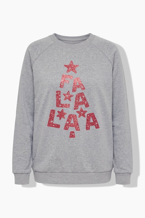 Sweatshirt, Boxy Fit, glitzerndes Weihnachts-Motiv