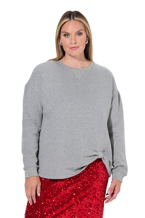Sweatshirt, Boxy Fit, Knoten-Detail am Saum