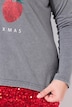 T-shirt met lange mouwen, A-lijn, acid washed, aardbeienmotief
