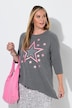 T-Shirt, A-Linie, Glitzer-Sterne, Zipfelsaum