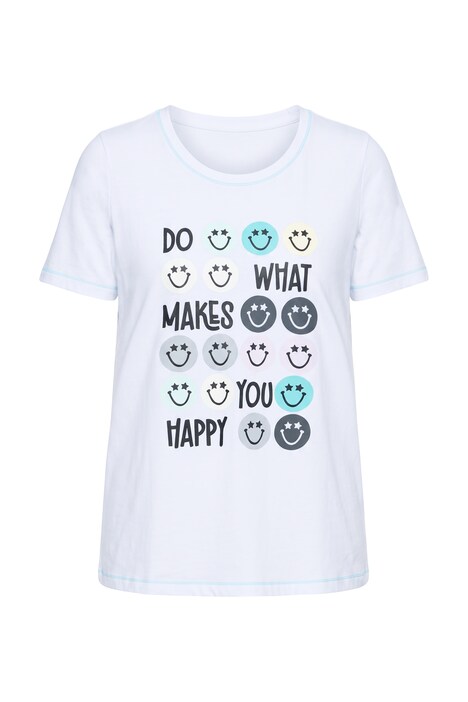 T-Shirt, Komfort Fit, Smileys, farbige Nähte