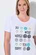 T-skjorte, komfortpassform, smileys, fargede sømmer