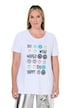 T-Shirt, Komfort Fit, Smileys, farbige Nähte
