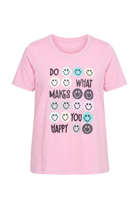 T-Shirt, Komfort Fit, Smileys, farbige Nähte