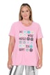 T-Shirt, Komfort Fit, Smileys, farbige Nähte