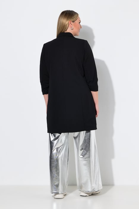 Long-Blazer, Komfort Fit, 3/4-Ärmel mit gerafftem Abschluss