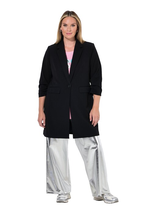 Long-Blazer, Komfort Fit, 3/4-Ärmel mit gerafftem Abschluss