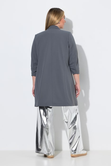 Long-Blazer, Komfort Fit, 3/4-Ärmel mit gerafftem Abschluss