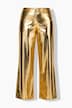 Hose, extraweites Bein, Metallic-Optik