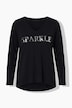 Langarmshirt, A-Linie, Pailletten-Schriftzug