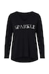 Langarmshirt, A-Linie, Pailletten-Schriftzug