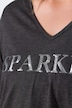 Langarmshirt, A-Linie, Pailletten-Schriftzug