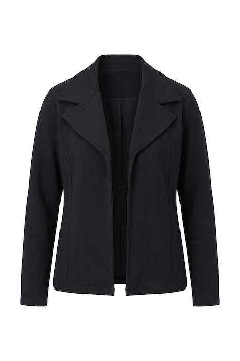 Biker-Sweatjacke, Komfort Fit, offene Form, Reverskragen
